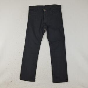 Dearborn Denim Jeans Mens 35 Black Slim Fit Stretch Made USA Straight Leg Pants